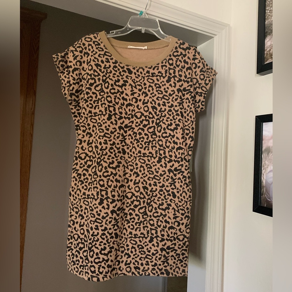 Ellison Cheetah Print Sack Dress - Size Small